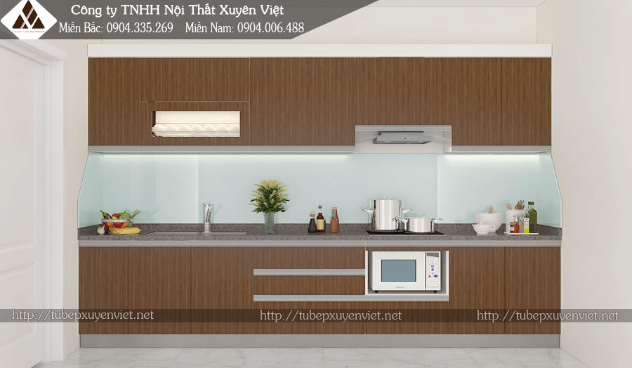 Mẫu tủ bếp nhựa laminate tại Hải Phòng nhà chị Hằng