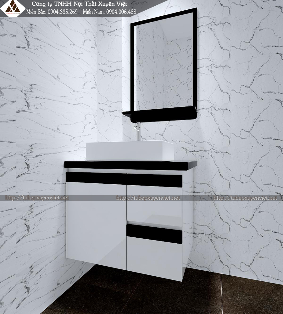 Tủ lavabo nhựa nhà anh Vượng ở Chung cư Hoàng Huy