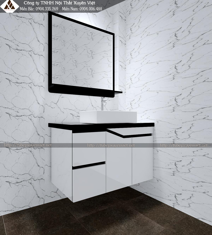 Mẫu tủ lavabo nhựa nhà anh Vương - Hải phòng
