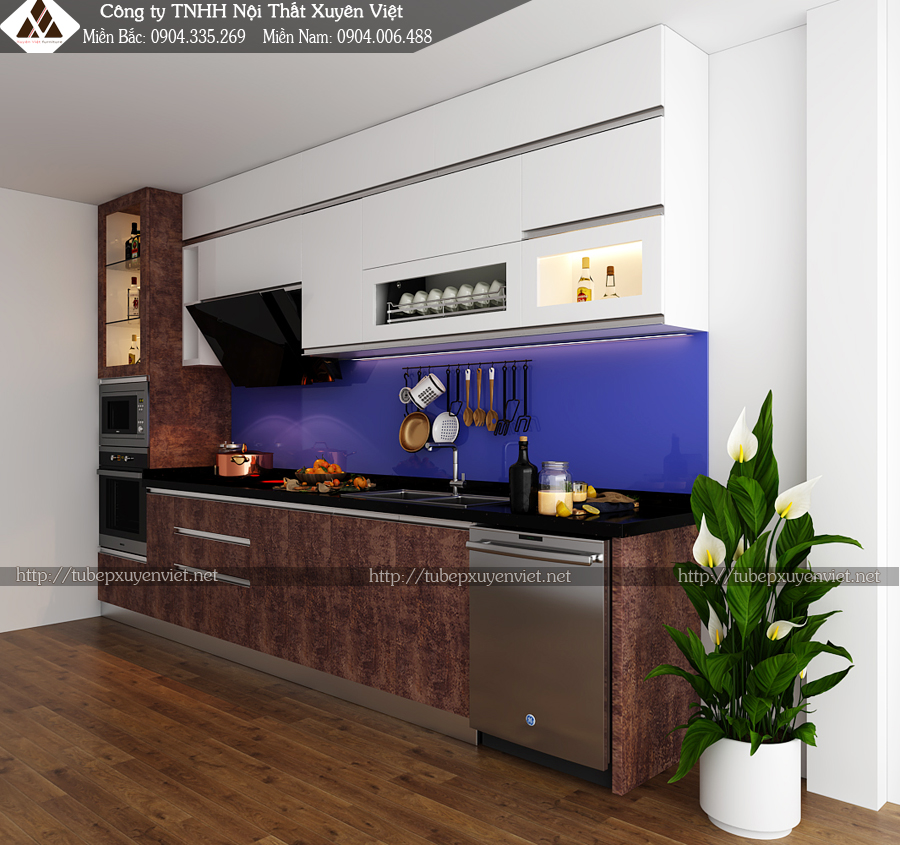 Hiện trạng tủ bếp gỗ thay thế nhà bác Định