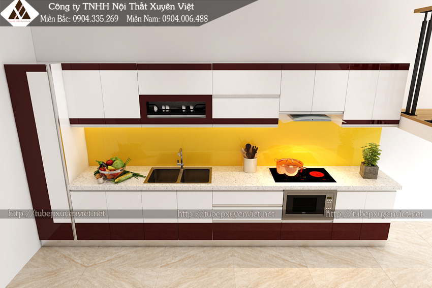 Thi công tủ bếp nhựa tại Quảng Ninh - Nhà anh An