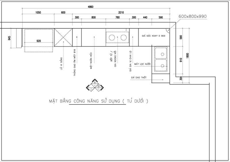 Thiết kế tủ bếp nhà chị Vinh - Hải Phòng