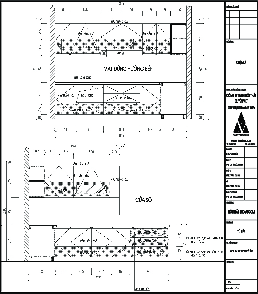 Thiết kế mẫu tủ bế nhà chị Mơ