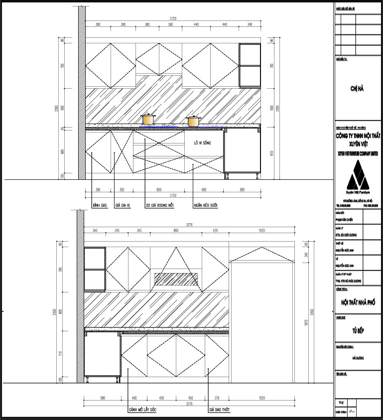 Thiết kế công năng tủ bếp nhựa đẹp nhà bác Thủy tại hải dương