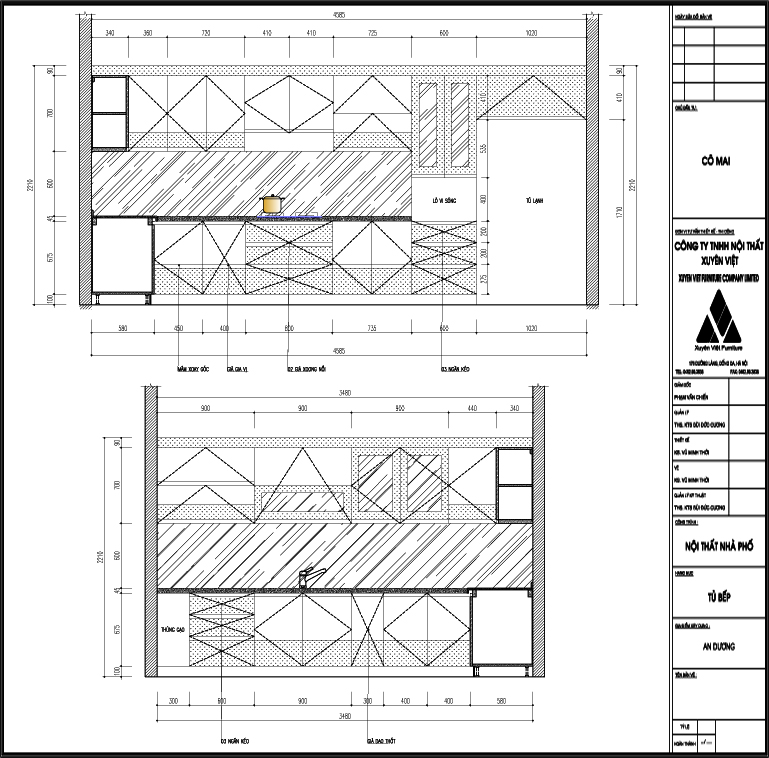 Thiết kế tủ bếp nhựa tại hải phòng cô Mai