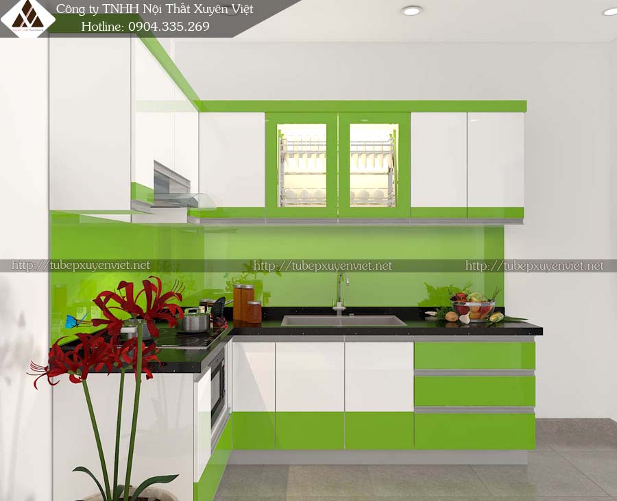 Tủ bếp bằng nhựa tại Hà Nội anh Chinh 1