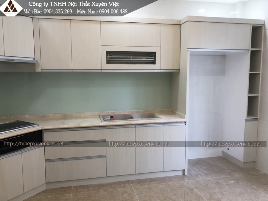 Lắp đặt tủ bếp chịu nước nhà anh Việt - Tân Phú