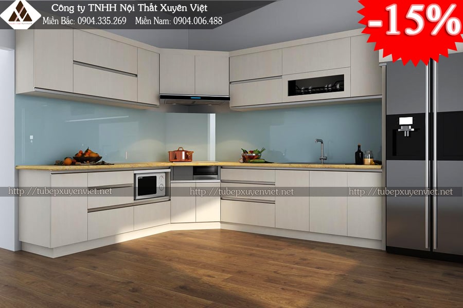 Lắp đặt tủ bếp chịu nước nhà anh Việt - Tân Phú