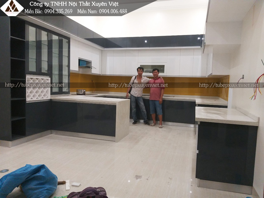 Tủ bếp đẹp nhà anh Toàn - Hải Dương