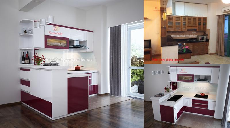 Tủ bếp đẹp cho nhà nhỏ nhà chị Hồng - Hà Nội