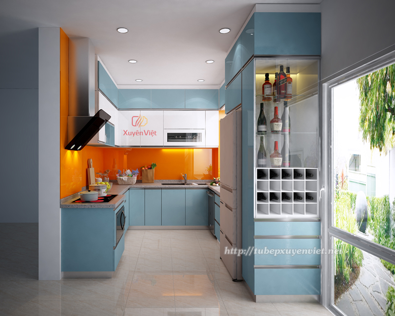 Mẫu bếp đẹp nhà anh Lợi- KĐT Gamuda, Hà Nội