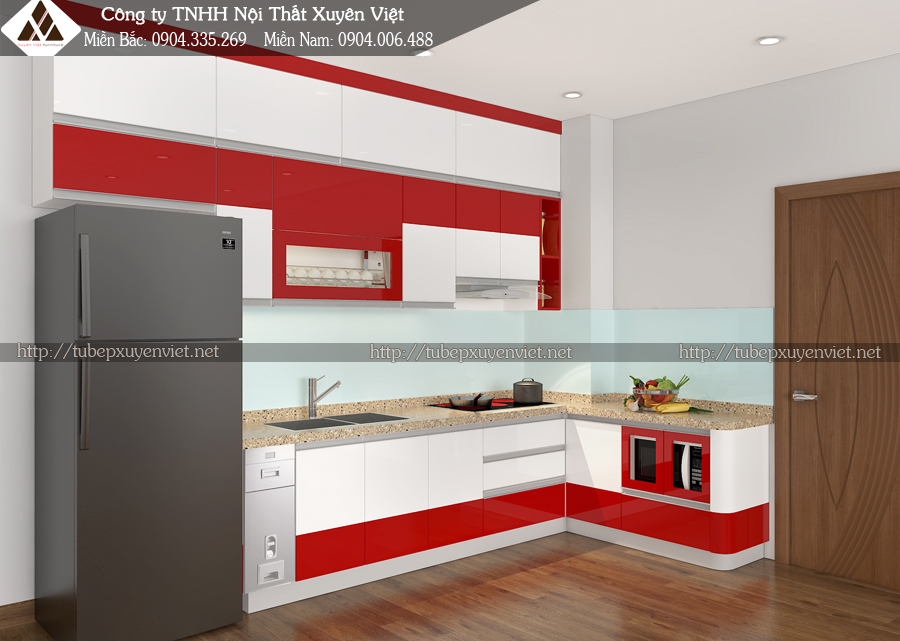 Tủ bếp chung cư nhà chị Hương - Hà Nội