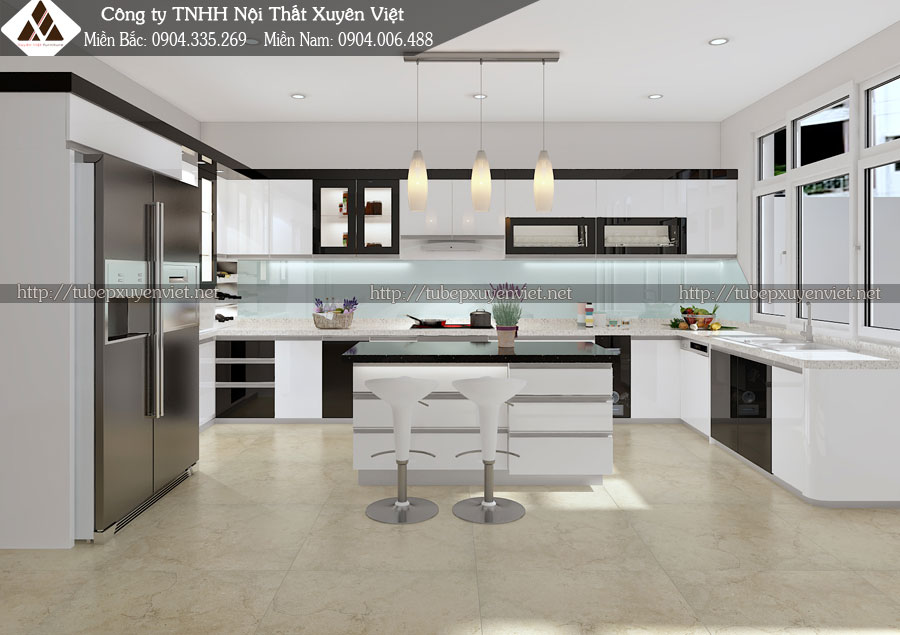 Tủ bếp đẹp Hà Nội nhà anh Thanh - Ciputra