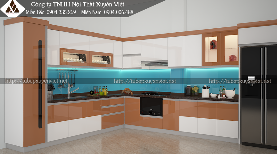 Tủ bếp đẹp hải phòng nhà chú Huy
