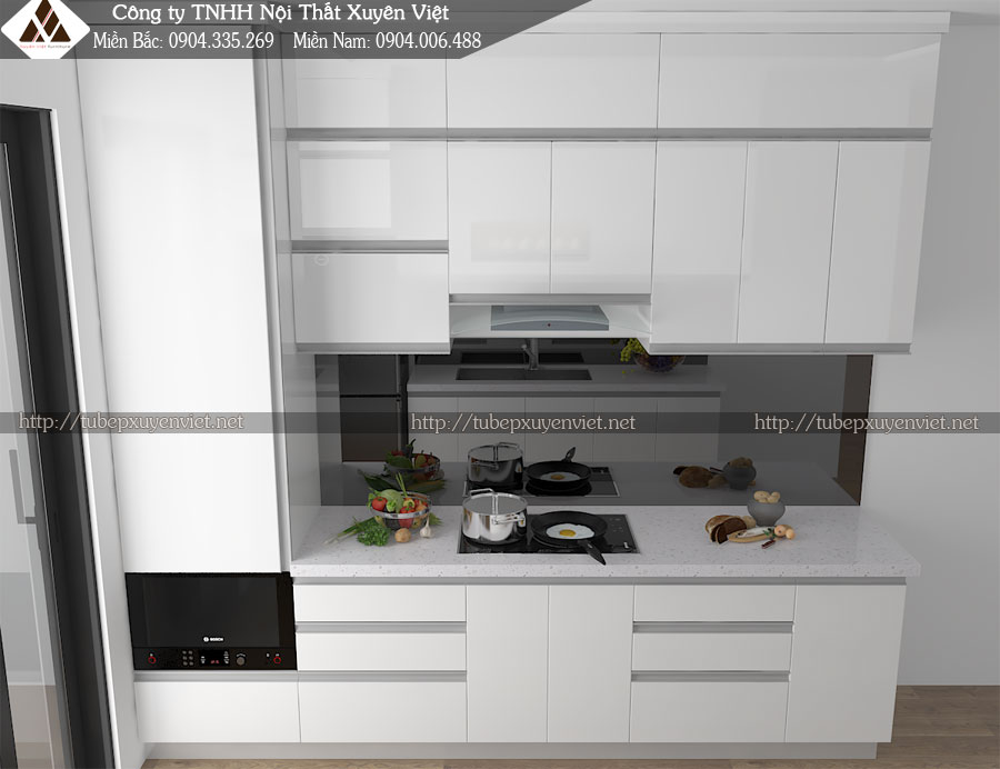 Tủ bếp đẹp tại HCM nhà chị Hà 1