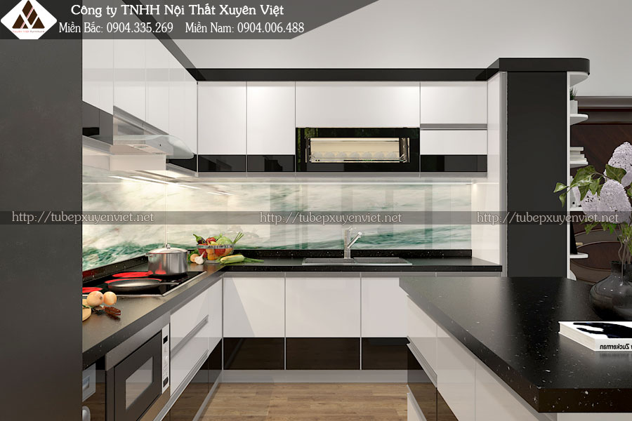 Tủ bếp đẹp hiện đại nhà anh Toàn tại Hải Phòng 3