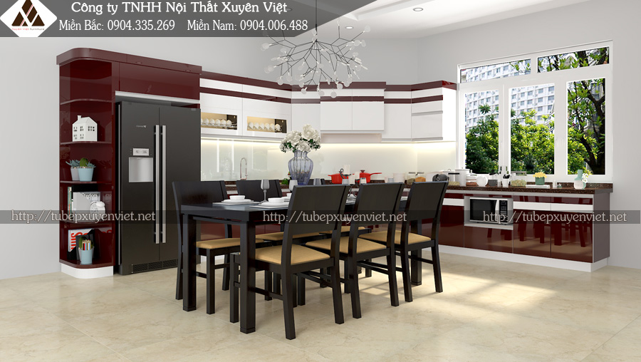 Tủ bếp đẹp hợp phong thủy nhà anh Thành - Phú Thọ