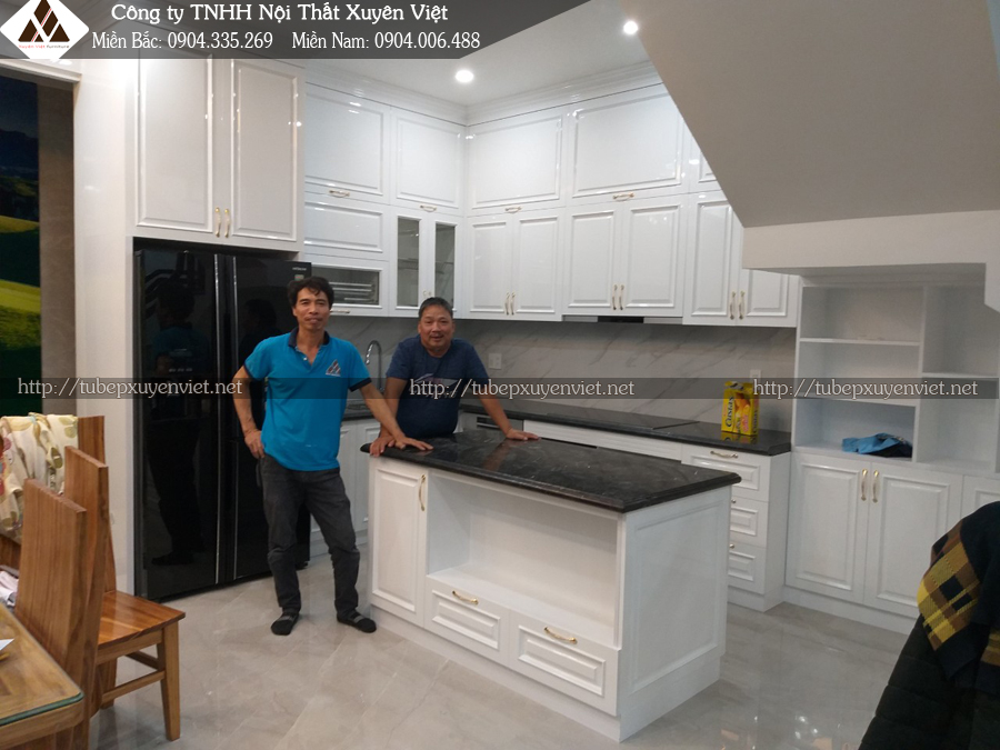 Tủ bếp đẹp kịch trần nhà cô Hồng