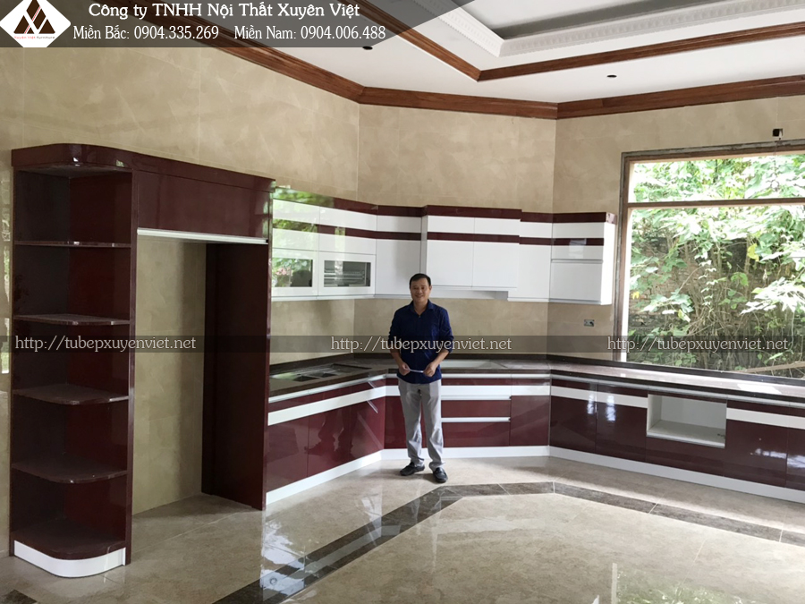 Tủ bếp đẹp nhà anh Thành ở Phú Thọ