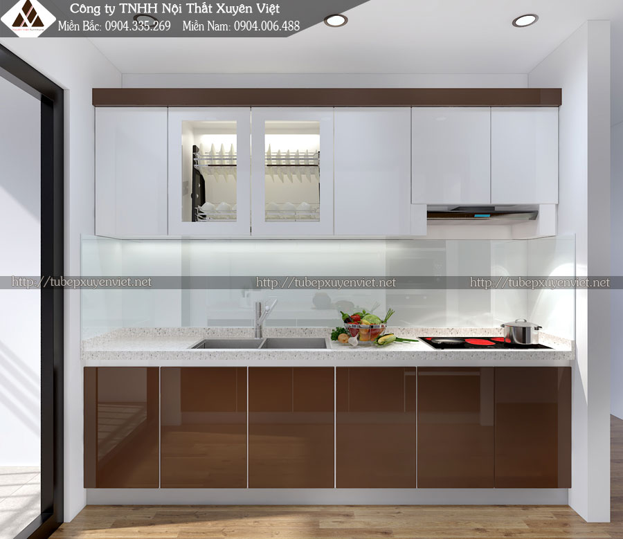Tủ bếp đẹp chung cư chị Duyên tại Hà Nội