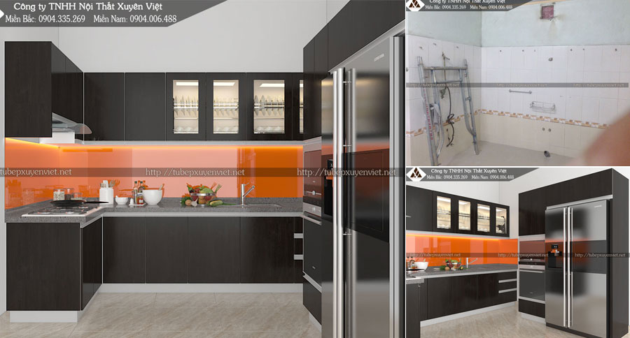 Tủ bếp đẹp tại Hải phòng nhà anh Tú