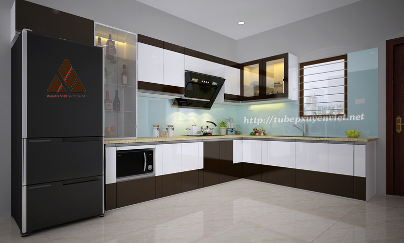 Tủ bếp hiện đại nhà chị Phương - Hải Dương