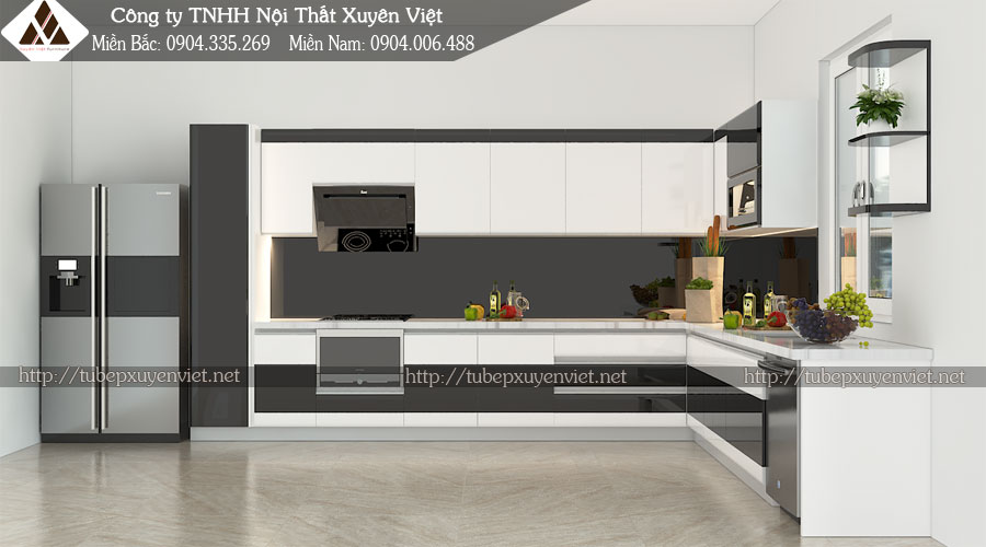 Tủ bếp hiện đại Hải Phòng nhà cô Hương