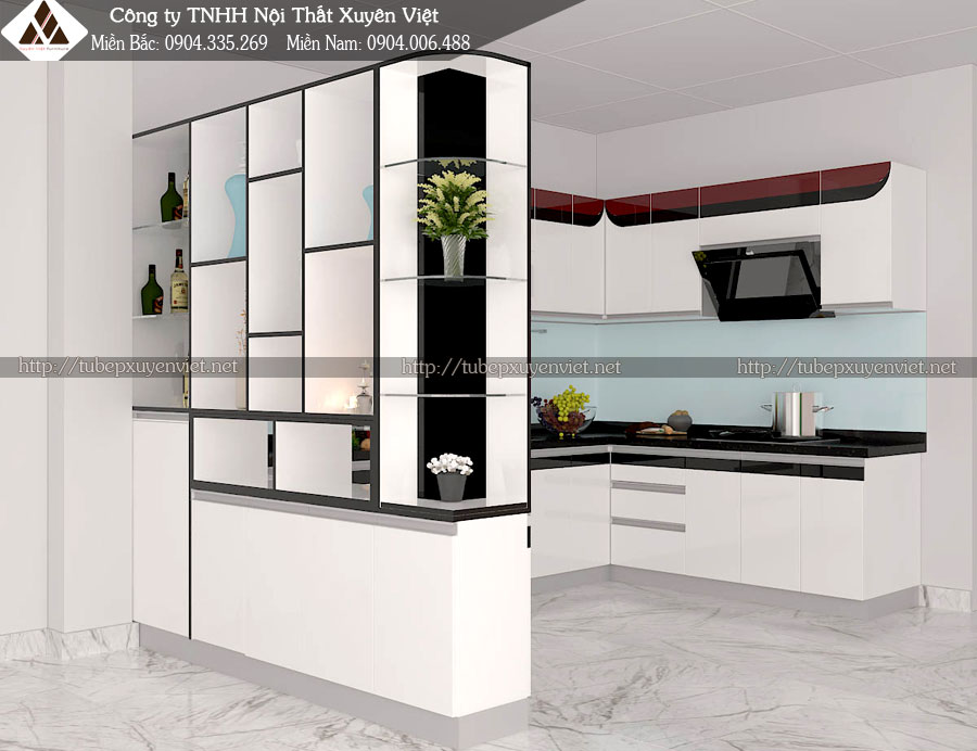 Tủ bếp hiện đại tại HCM nhà anh Thịnh