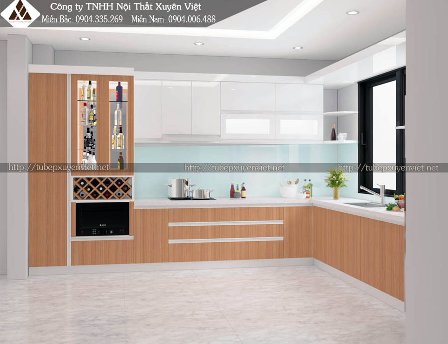 Tủ bếp laminate hcm nhà cô Thủy