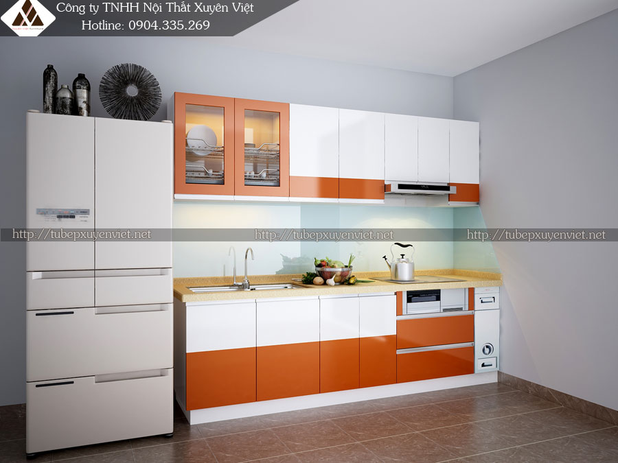Tủ bếp nhà nhỏ chữ i