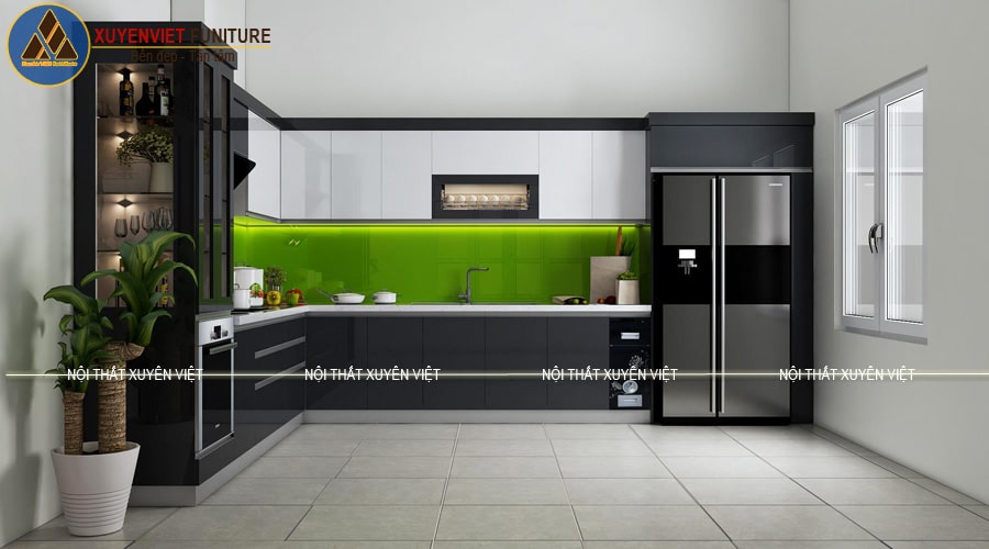 Tủ bếp nhựa acrylic anh Trưởng - Hải Dương