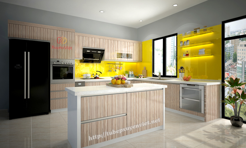 ủ bếp nhựa Acrylic nhà chị Hạnh - Cẩm Phả, Quảng Ninh