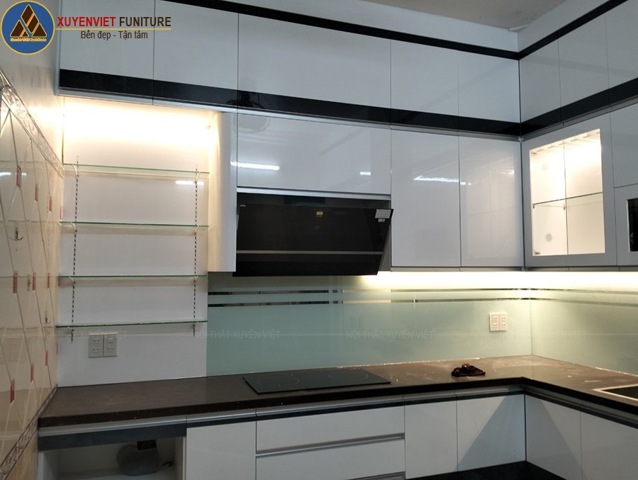 tủ bếp chữ L tủ bếp chữ L nhà anh Hùng - Đồ Sơn