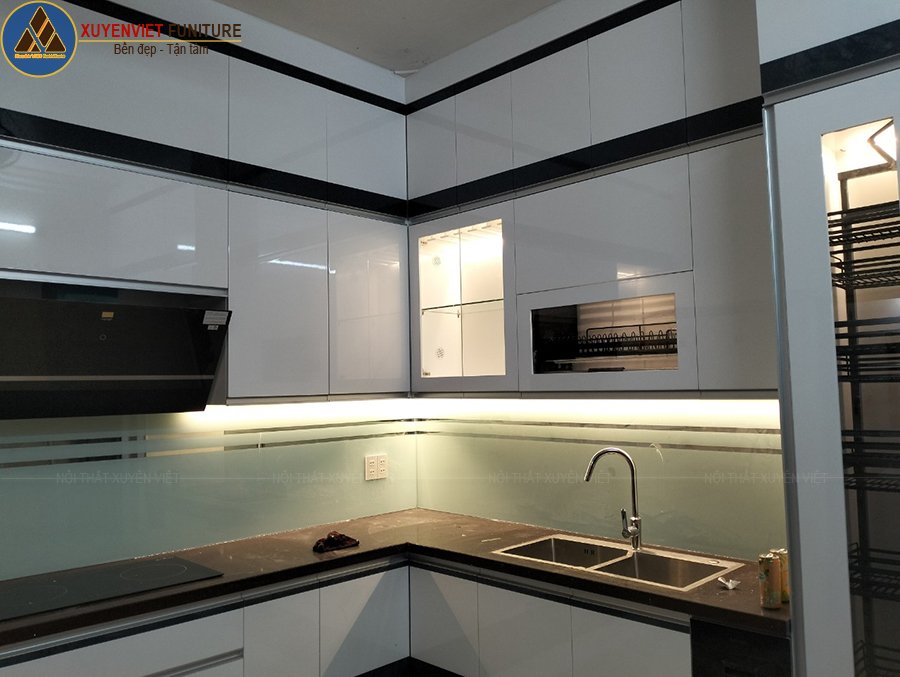 tủ bếp chữ L tủ bếp chữ L nhà anh Hùng - Đồ Sơn