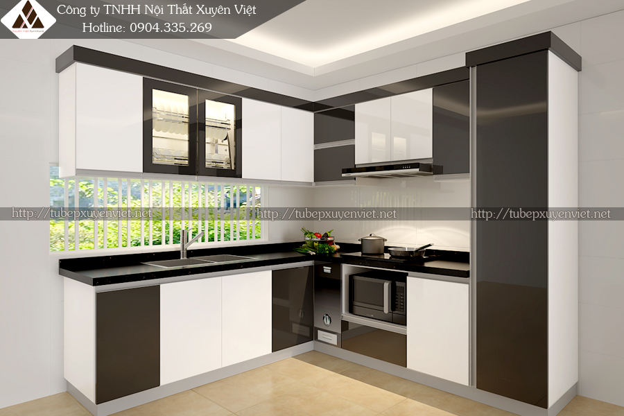 Tủ bếp nhựa acrylic nhà anh Minh - Hạ Long, Quảng Ninh