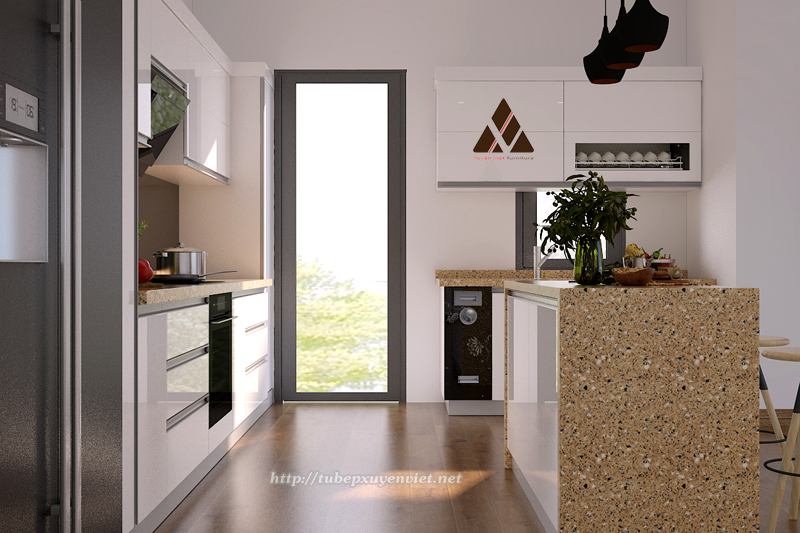 Tủ bếp nhựa nhà anh Thanh - Vimhome Hải Phòng