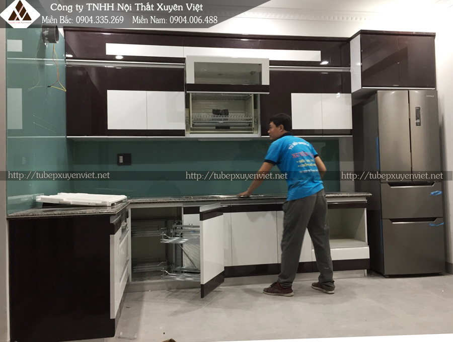 Mẫu tủ bếp nhựa nhà anh Vượng - Hải Phòng