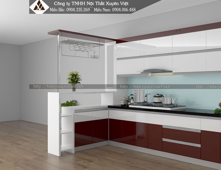Tủ bếp đẹp hải phòng nhà anh Việt 2