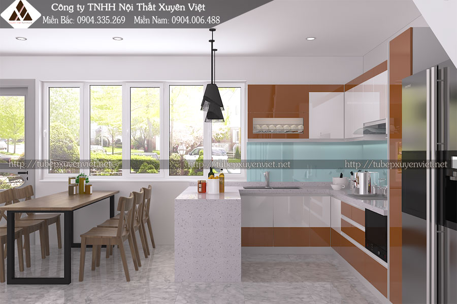 Tủ bếp nhựa đẹp Hải Phòng nhà chị Thủy - ảnh 1