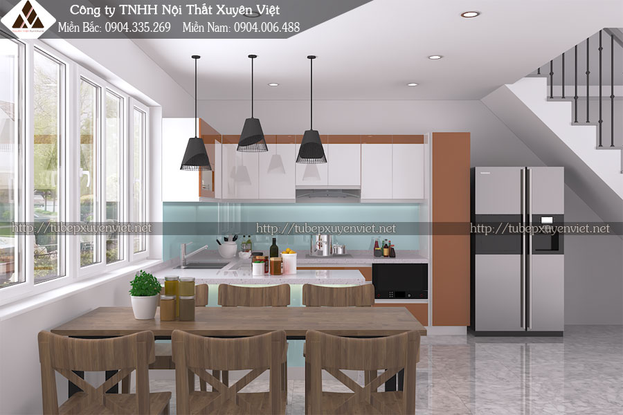 Tủ bếp nhựa đẹp Hải Phòng nhà chị Thủy - ảnh 3