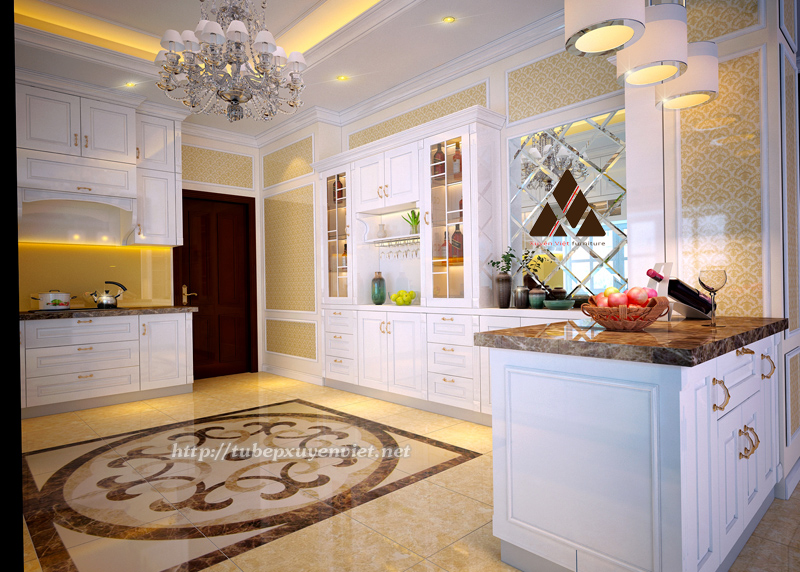 Tủ bếp nhựa giả gỗ nhà anh Triệu - Tp Lào Cai