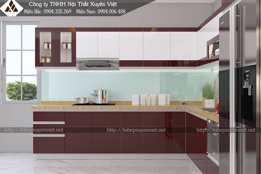 Tủ bếp nhựa Hải Phòng nhà anh Nghĩa - Chu Văn An