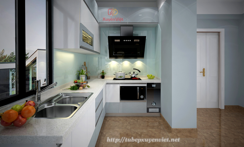 Tủ bếp nhựa pvc nhà anh Hùng - Lê Trọng Tấn, Hà Nội