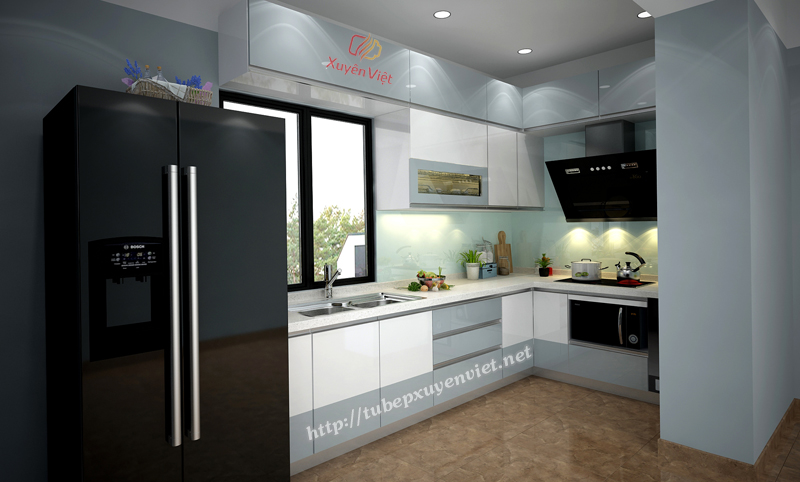 Tủ bếp nhựa pvc nhà anh Hùng - Lê Trọng Tấn, Hà Nội