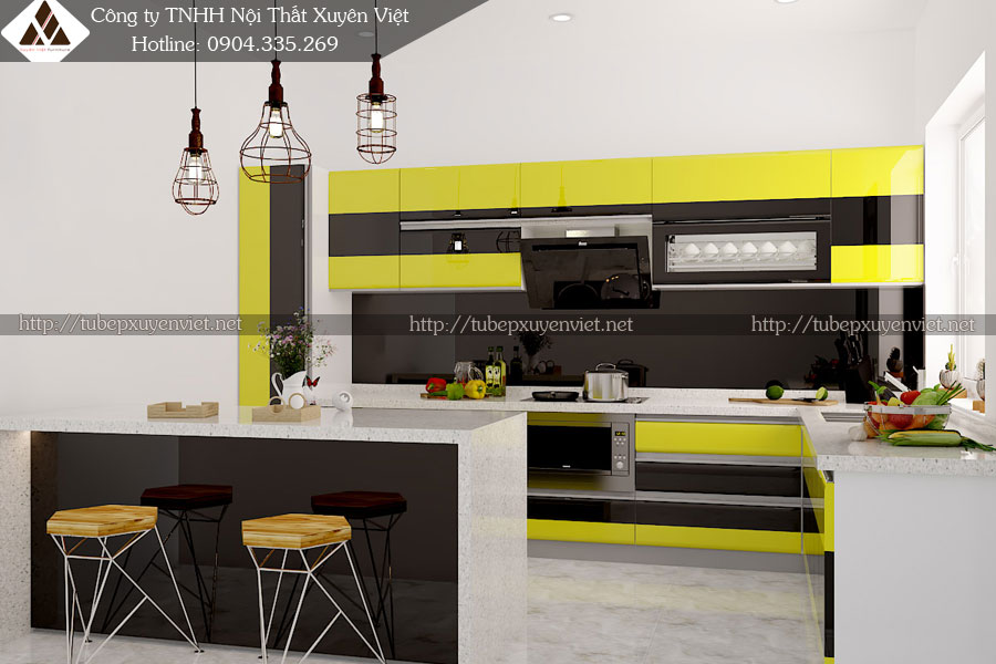 Tủ bếp nhựa tại quảng ninh nhà anh Thanh