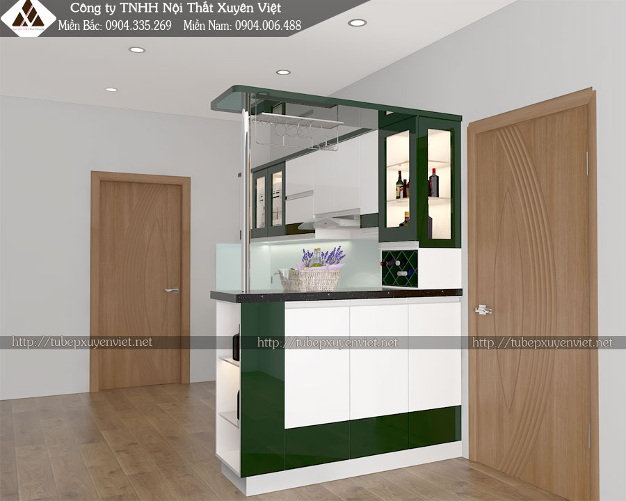 Tủ bếp nhựa thái nguyên nhà anh Thắng