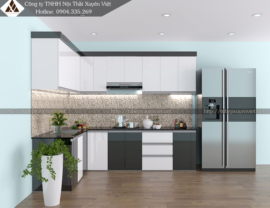 Tủ bếp nhựa tphcm chị Hạnh