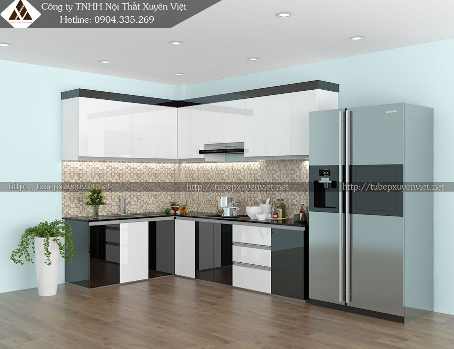Tủ bếp nhựa tp hcm chị Hạnh