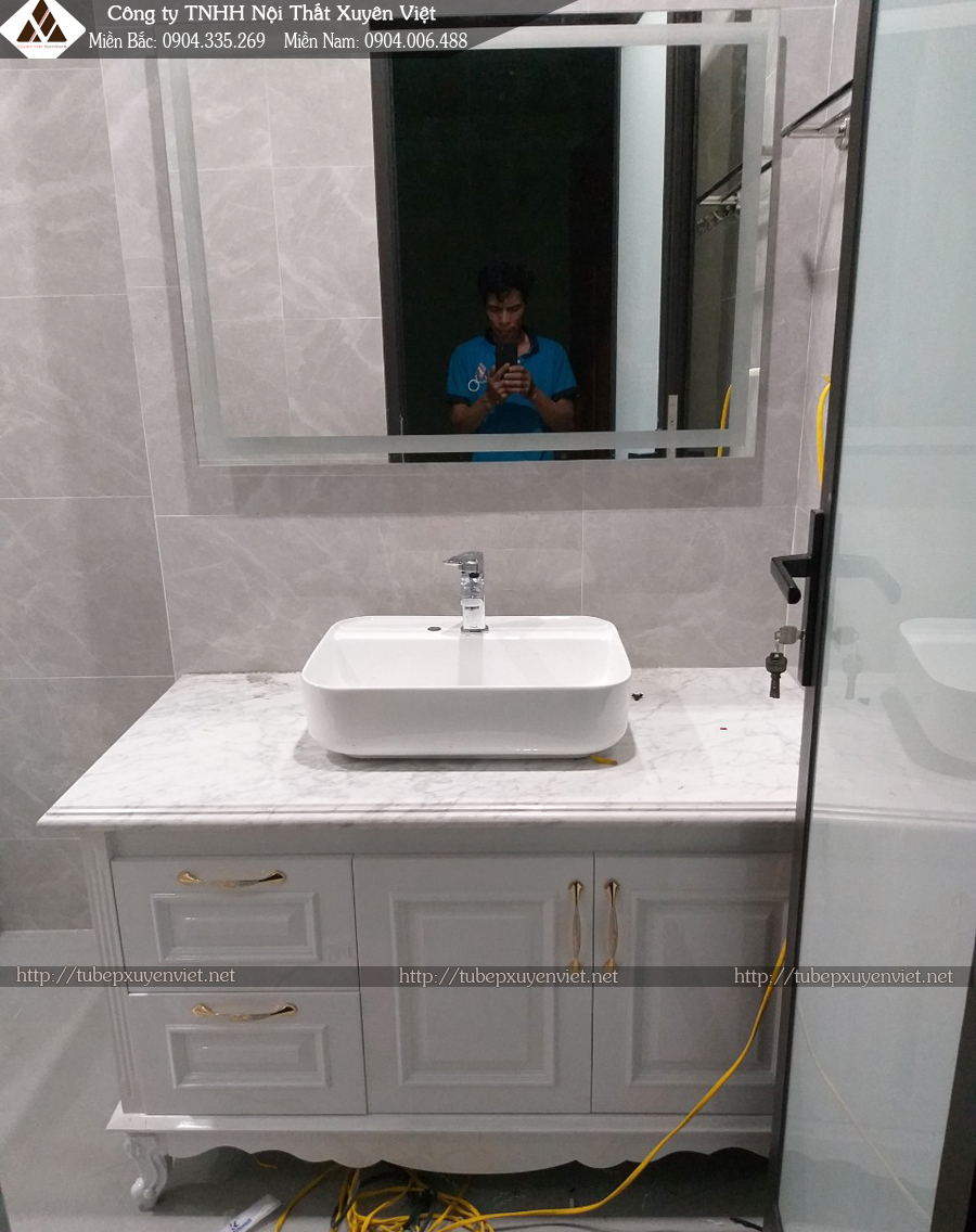 Tủ lavabo nhựa cao cấp nhà cô Hồng