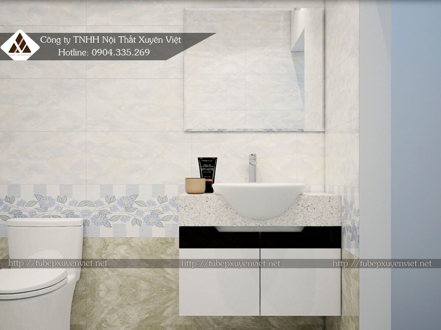 Tủ lavabo nhựa treo cho nhà vệ sinh bé